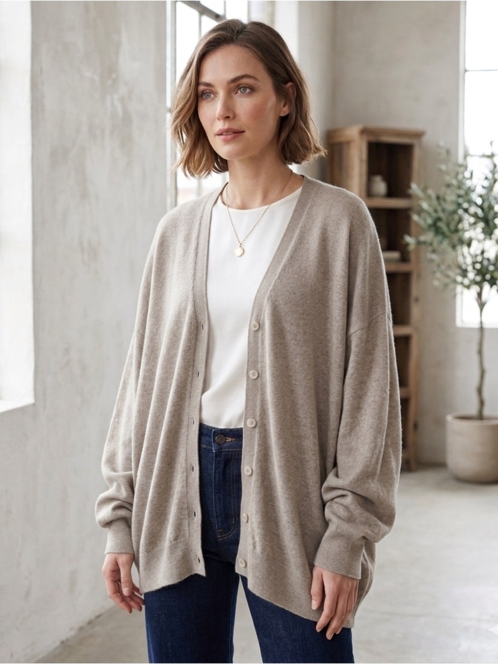 Hania by Anya Cole Cashmere Cardigan from Scotland 100% Cashmere Size Large